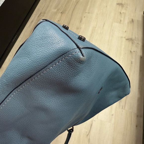 Coach Clarkson Hobo Blue Leather Women's Purse - Picture 11 of 11